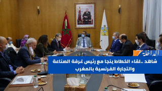 شاهد ..لقاء الخطاط ينجا مع رئيس غرفة الصناعة والتجارة الفرنسية بالمغرب