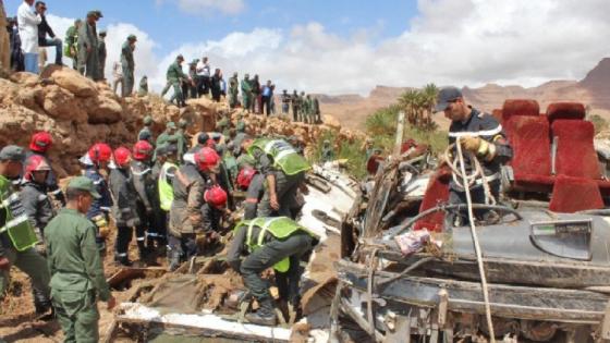 ارتفاع حصيلة ضحايا انقلاب حافلة « تازة » إلى 17 قتيلا