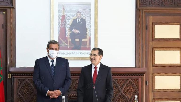 تسليم السلط بين رئيس الحكومة عزيز أخنوش و سلفه سعدالدين العثماني