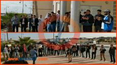 الأساتذة الذين فرض عليهم التعاقد يخوضون إعتصام أمام الأكاديمية..