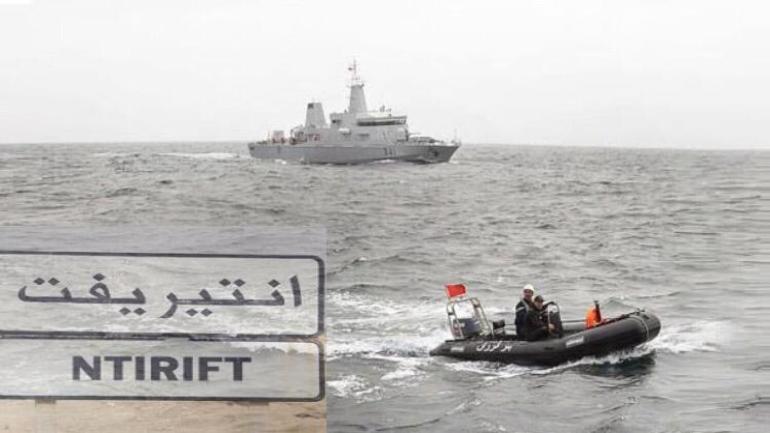 البحرية الملكية تعترض قاربا على متنه 16 “حرّاكَا” بينهم شخص متوفي بسواحل قرية الصيد انتيرفت