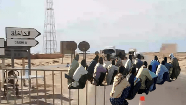 نزوح مجموعة من المهاجرين خارج المدينة