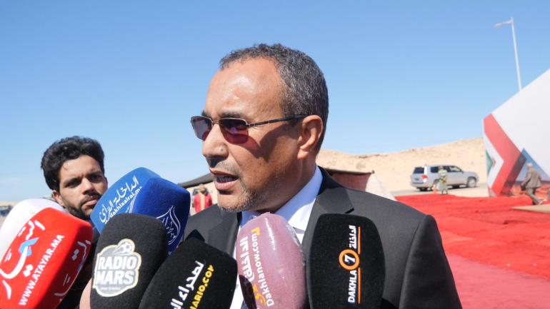 تصريح  رئيس الجهة الخطاط ينجا على هامش دورة الجهة بالكركرات