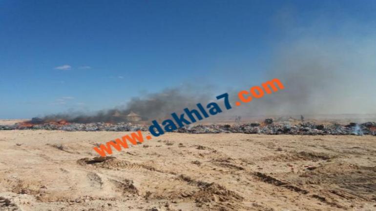 إتلاف وحرق كميات ضخمة من المخدرات والممنوعات بالداخلة