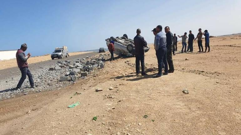 حادث سير خطير قرب شاطئ ”القنديل” بمدينة الداخلة