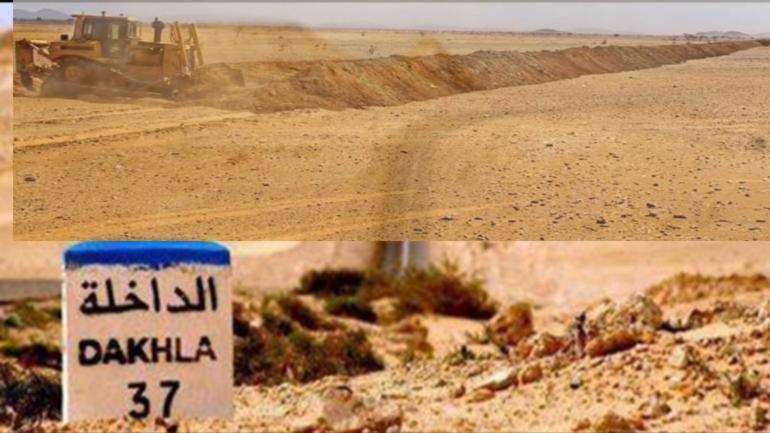 سلطات بالداخلة  دارت حواجز رملية باش تمنع تهريب البشر للمدينة