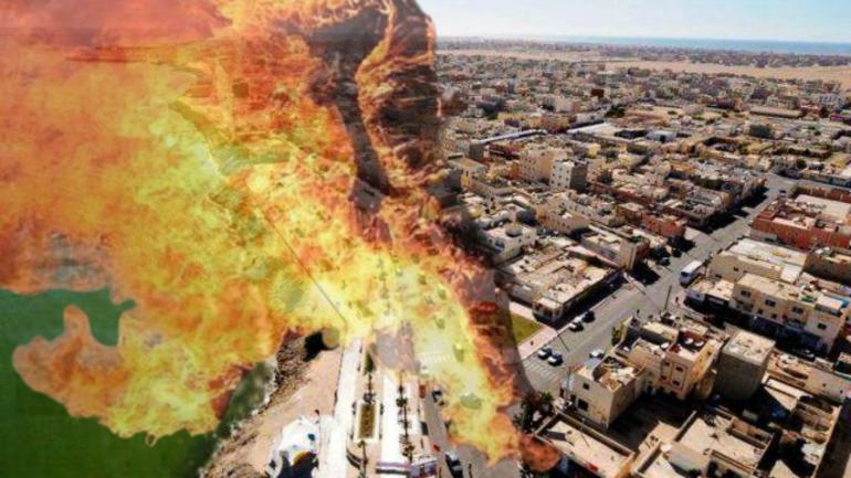 النار لا زالت وسيلة للاحتجاج..هاعلاش شاب حرق راسو بالقرب من لكومسيرية بالداخلة