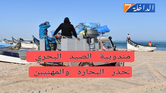 أجواء مضطربة.. مندوبية الصيد البحري تصدر إعلان هام للبحارة