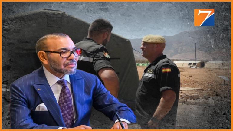 برقية شكر وامتنان من جلالة الملك إلى قائد فريق وحدة الإنقاذ العسكرية للمملكة الإسبانية