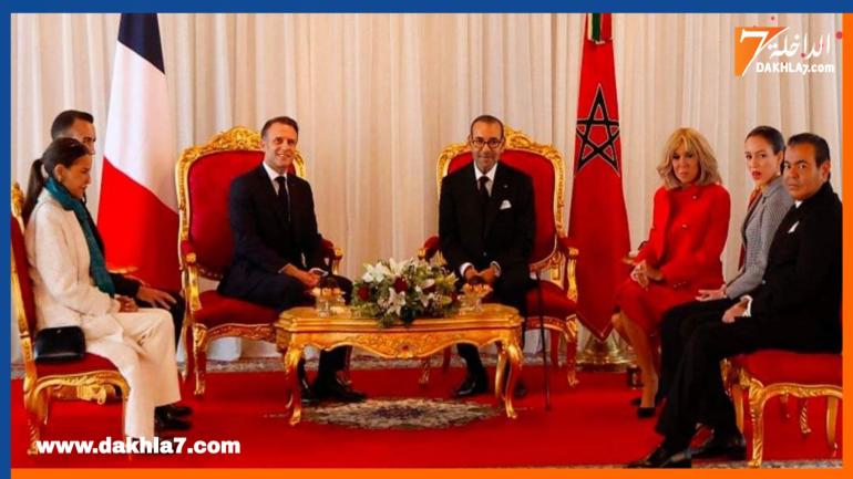 مباحثات الملك محمد السادس مع رئيس الجمهورية الفرنسية إيمانويل ماكرون