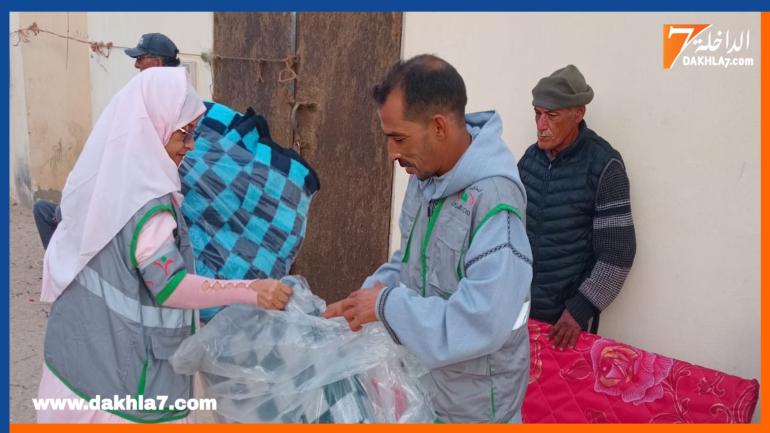 مندوبية التعاون الوطني بأوسرد تنظم حملة شتاء دافئ ببئر كندوز