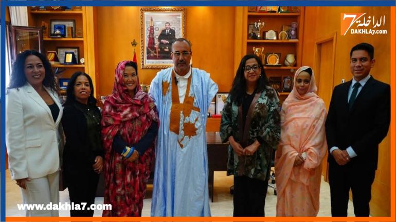 وفد يمثل حزب القوة الشعبية البيروفي في ضيافة رئيس جهة الداخلة وادي الذهب