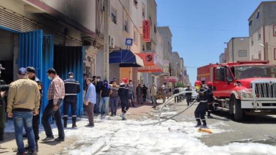 النيران تلتهم مستودع للعقاقير بالحي الحسني بالداخلة