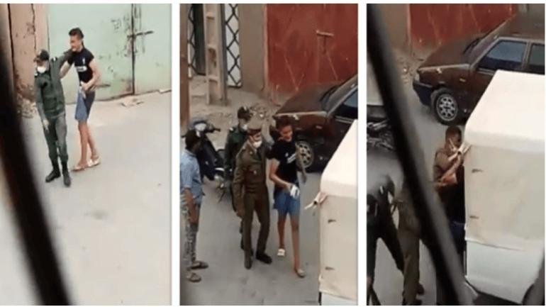 مراكش..توقيف عنصرين من القوات المساعدة عن العمل بعد ظهورهما يعنفان شخصا أثناء تطبيق حالة الطوارئ الصحية