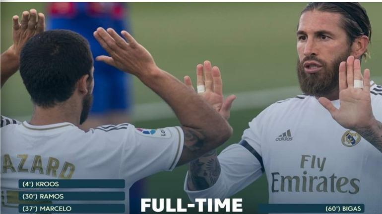 عودة الحياة لعشاق الساحرة المستديرة..ريال مدريد يهزم إيبار بثلاثية ويقلص الفارق بينه وبين برشلونة